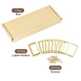 thumbnail image 3 of Unique Bargains 70x33mm Drawer Tag Label Metal Label Holder File Tag Frames Gold Tone 10 Pack, 3 of 6