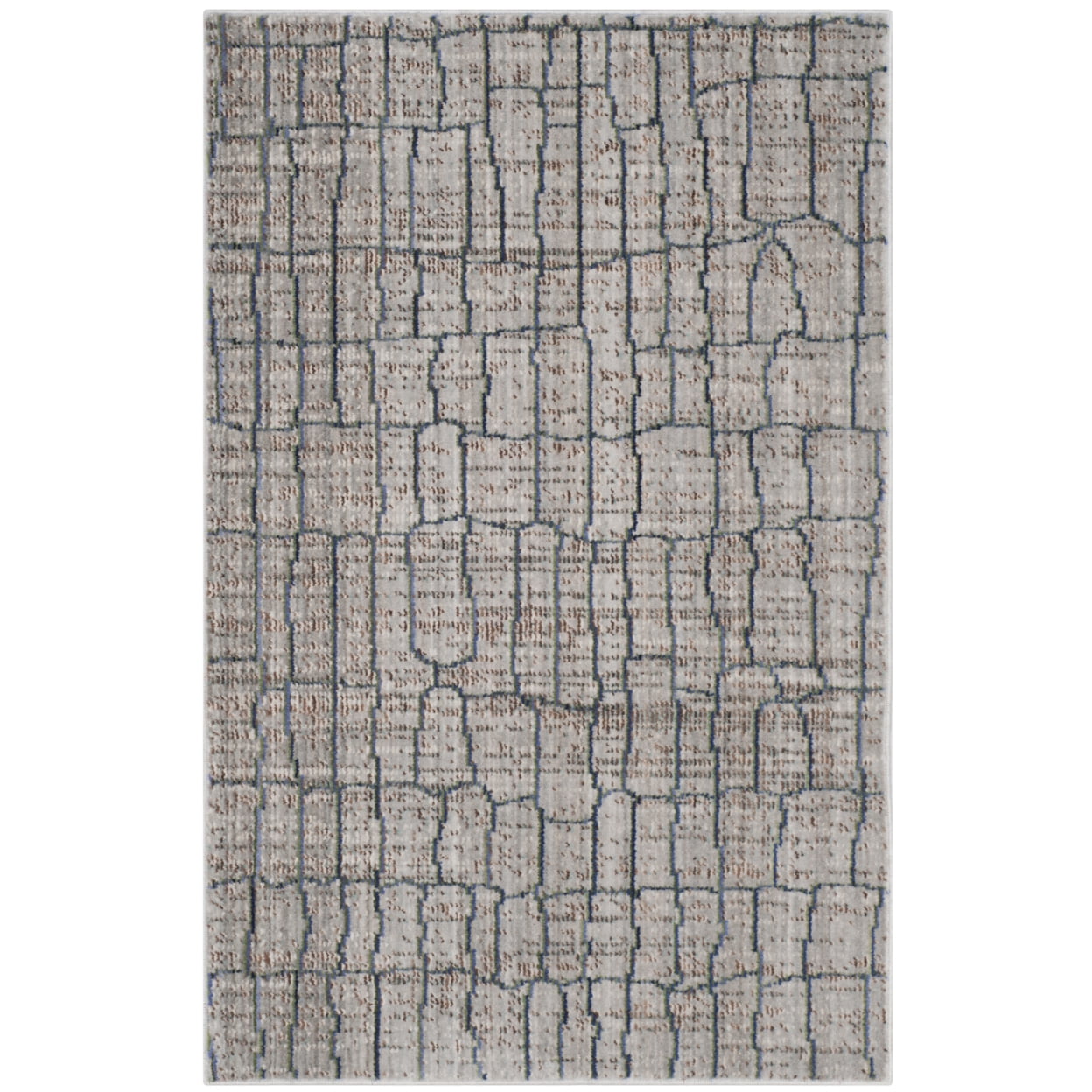 SAFAVIEH Valencia Ulysses Abstract Polyester Area Rug, Grey/Multi, 2' x 3'