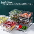 thumbnail image 2 of Advancent Práctica caja organizadora de cajones de doble capa, tipo ampliamente utilizado, organizador para refrigerador, comida, fruta, carne Organizadores de utensilios de cocina, 2 of 5