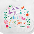 thumbnail image 4 of Inktastic She is Fierce Funny Shakespeare Quote Girls Baby Bib, 4 of 4