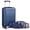 Navy Blue, variant on 20" Carry-on Luggage Set,Hardside Lightweight ABS Suitcase with 7 Pieces Organizer Bags,Navy