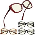 thumbnail image 1 of Eyekepper 4-Pack Reading Glasses Blue Light Blocking Oversized Computer Glasses Readers Women +0.5, 1 of 7
