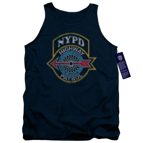 New York City Highway Patrol Adult Tank Top Navy