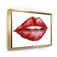 thumbnail image 3 of Designart 'Valentines Day Red Female Lips' Modern Framed Canvas Wall Art Print, 3 of 5