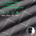 thumbnail image 5 of Merisky Grounding Sheets, Grounded Half Flat Bed Sheets 24"x110" Fit All Bed Sizes, Conductive Sheets with Cord & Clips, 5% Silver Fiber Earth Connected Sheet for Sleep (Gray, 1 Pack), 5 of 6