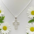 thumbnail image 5 of Collar De Silueta De Cruz Con Zirconias, Unisex De Plata 925, 5 of 5