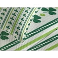 thumbnail image 4 of Ambesonne Floral Quilted Bedspread Set 3 Pcs, Irish Clovers Lines Dots, Queen Size, Lime Green Dark Green, 4 of 5