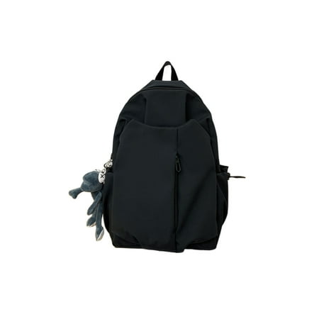 

Avamo Travel Computer Backpack Laptop Daypack Bookbag Knapsack Anti-Theft Business Work School Bag Rucksack Black Single Bag with Pendant