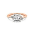 thumbnail image 4 of IGI Certified 3 Carat Radiant Shape Lab Grown Diamond Engagement Ring | 14K Rose Gold | Emmeline Crisscross Side Stone Diamond Ring | FG-VS1-VS2 Quality Friendly Diamonds, 4 of 6