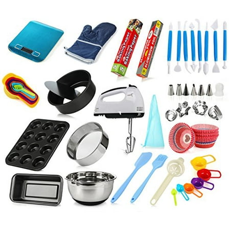 Complete Cake Baking Set Tools for Teenagers and Adult Beginners Starting Kit - Ultimate Bakeware Set for Birthday, Thanksgiving and Christmas