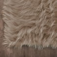 thumbnail image 5 of 1 piece faux fur rug light brown beige fluffy small bedroom; material composition: 100% acrylic, 5 of 6