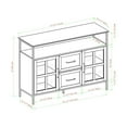 thumbnail image 6 of Manor Park Industrial 3-Door Storage Buffet, Slate Grey, 6 of 10