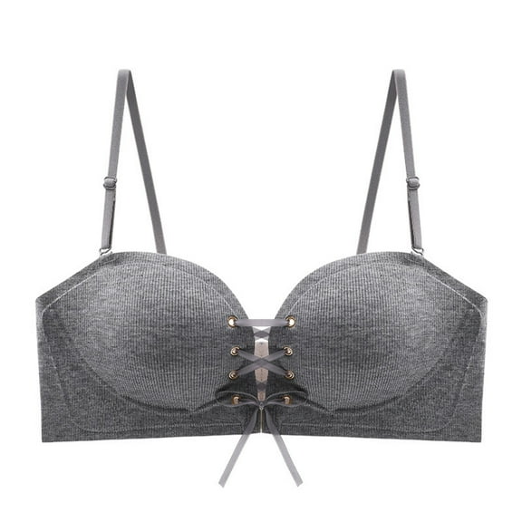 asdoklhq Summer Fall Sports Bras for Women 2025,Womens Fashion Plus Clearance Front Strap Anti-slip Strip Strapless Underwear Gathered Wipe Chest Type Anti-slip Traceless Bra Women