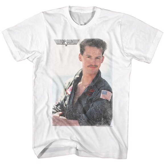 Top Gun Goose Fade White Adult T-Shirt