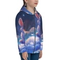 thumbnail image 5 of Pofeuu Cloud Cute Rabbit Print Teenage Zipper Hoodie Sweatshirts Hooded Casual Jackets With Pocket For Boys Girls-Medium, 5 of 6