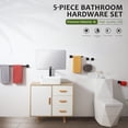 thumbnail image 2 of Accesorios para baño Juego de Accesorios de baño de 5 Piezas de Acero Inoxidable 304 Soporte de Pared Negro Mate, 2 of 9