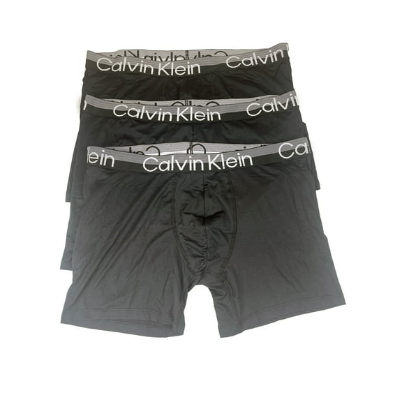 Calvin Klein Men's Microfiber Boxer Briefs 3 Pack (Black,Black,Black  XL)