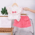thumbnail image 2 of Rvasteizo Toddler Girl Outfits Floral Top Elastic Waist Shorts 0-4Years, 2 of 5