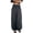 Grey, variant on Women's Solid Color High Waisted Gathered Cotton Linen Pants, Balloon Harem Trousers with Elastic Cuff, Loose Wide Leg Breathable Summer Travel Casual Pants Green S
