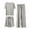 A-Grey1167, variant on XIAONU Women's 3-Piece Solid Pajama Set Loose Short Sleeve Crew Neck Sleep Set Soft Versatile Sleep Pajamas