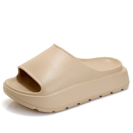 

2024 Summer New Women Slippers Couple Beach Slippers Soft EVA Thick Sole Slides Shoes Platform Flat Heel Slippers Casual Sandals LS