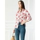 thumbnail image 2 of Camisa Floral Casual Vintage Allegra K Para Mujer Blanco M, 2 of 6