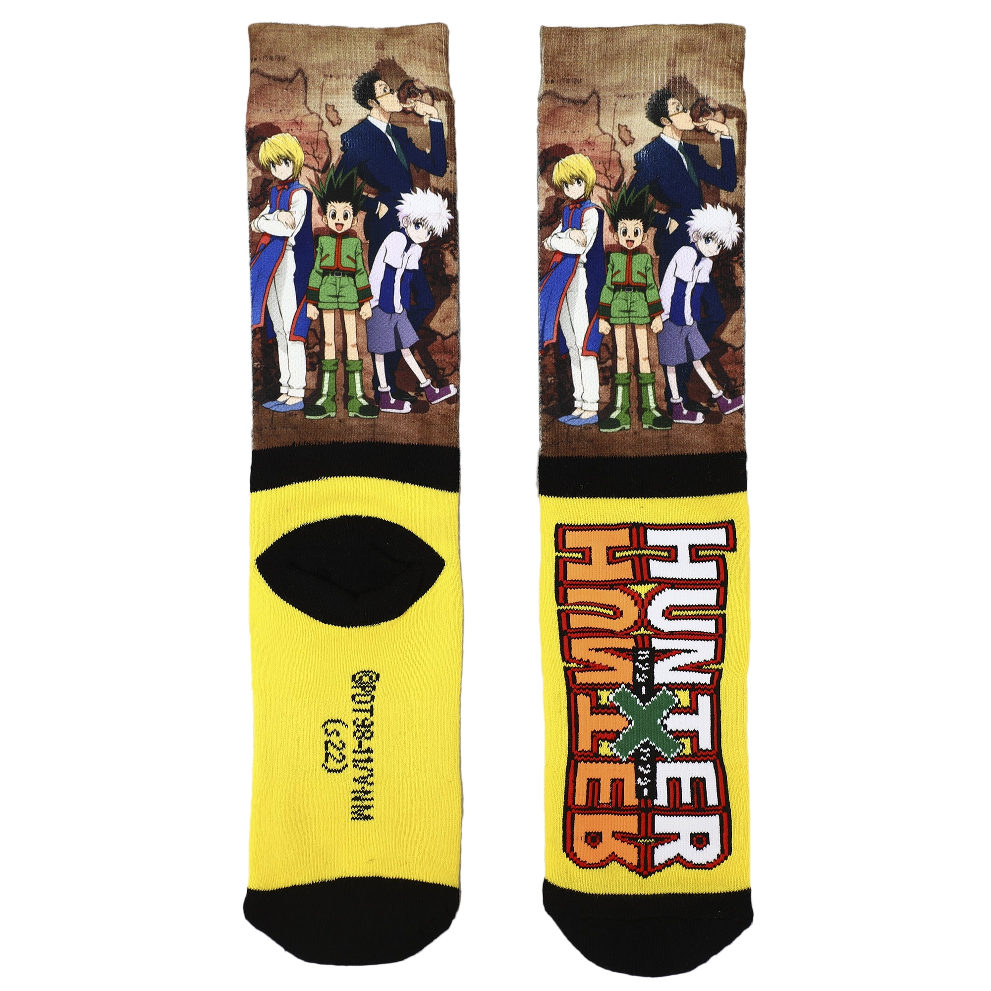 Hunter X Hunter Anime Mens' Characters Sublimated Adult Crew Socks