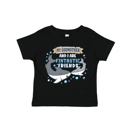 

Inktastic My Godmother and I Are Fintastic Friends Cute Sharks Gift Toddler Boy or Toddler Girl T-Shirt