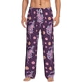 thumbnail image 2 of Lsque Snake And Flower Print Men's Pajama Pants, Lounge Pant - Comfortable Home Wear,Elastic Waistband, Stylish Design-Large, 2 of 9