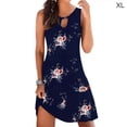 thumbnail image 1 of Robe Bohème Femme Vêtements de Plage Robe Sans Manches Mini, Robe Marine Femme Bleu, Imprimée, m, 1 of 5