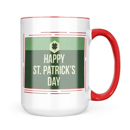 

Christmas Cookie Tin Happy St. Patrick s Day St. Patrick s Day Vintage Four Leaf Clover Mug gift for Coffee Tea lovers