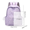 thumbnail image 3 of Cute Book Bag Print Star Backpack Large Capacity Students Bookbags Multiple Pockets Travel Daypack Bag for Teens College Commute (Blue), 3 of 5