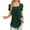 Army Green, variant on Solid Color Trendy Womens Tops Short Sleeve Hide Belly Tunic Tops Causal Comfy Loose Elegant Summer Tops Square Neck Pleated T Shirts (#A01=Navy,XL)