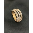 thumbnail image 2 of Pave 0.95 Cts Round Baguette Cut Genuine Diamonds Five-Row Band Ring In 14K Rose Gold, 2 of 13