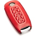 thumbnail image 3 of Vitodeco Genuine Leather Smart Key Fob Case Compatible with Nissan Sentra, Versa, Rogue, Pathfinder, Murano, Kicks, Ariya, Armada (5-Button, Red), 3 of 5