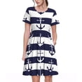 thumbnail image 1 of Vsdgher Ancres pour Femmes Été 2025 Robes Midi Décontractées Légères Manches Courtes Col Rond Robe de Plage, 1 of 6