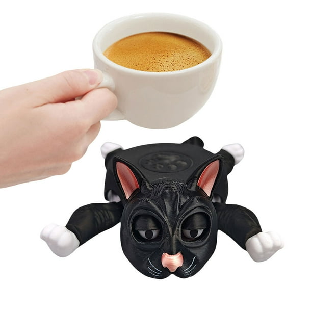 Cats Gato Impreso en 3D Catters Funny Creative Cup para An ()