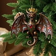thumbnail image 4 of LmnLft Christmas Flying Dragon Ornament, Unique Acrylic Dragon Ornaments for Christmas Tree, Hangable Flying Dragons Pendant, Decorative Festive Accessory Decor for Home Office Garden Yard, 4 of 9