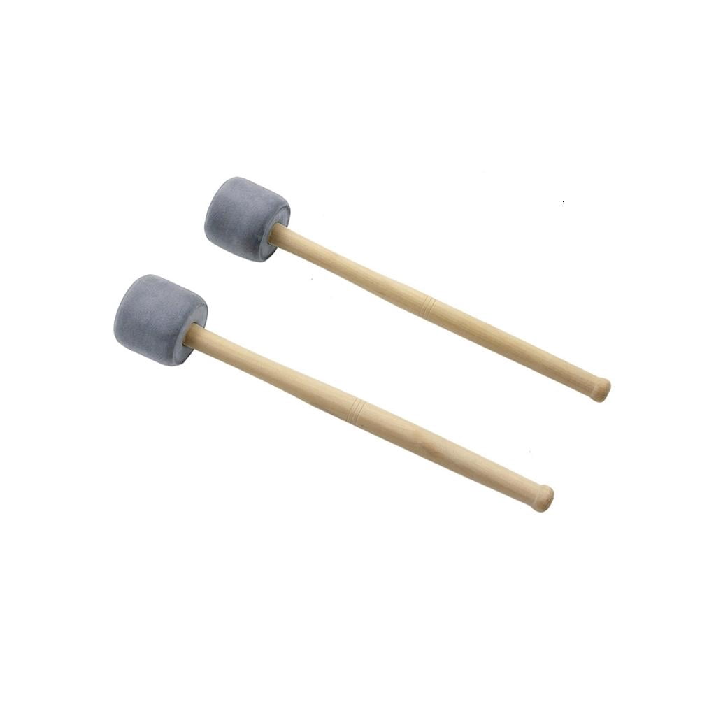 Yihuala 4Pcs Drum Stick Foam Percussion Instrument Drumstick Mallets Wood Handle Timpani Big Hammer for Band Drums