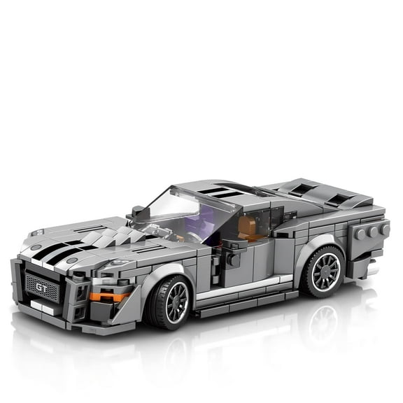 HI-Reeke Car Building Block Set Speed Champion GT500 Sports Car Building Kit Toy for Adult Gray