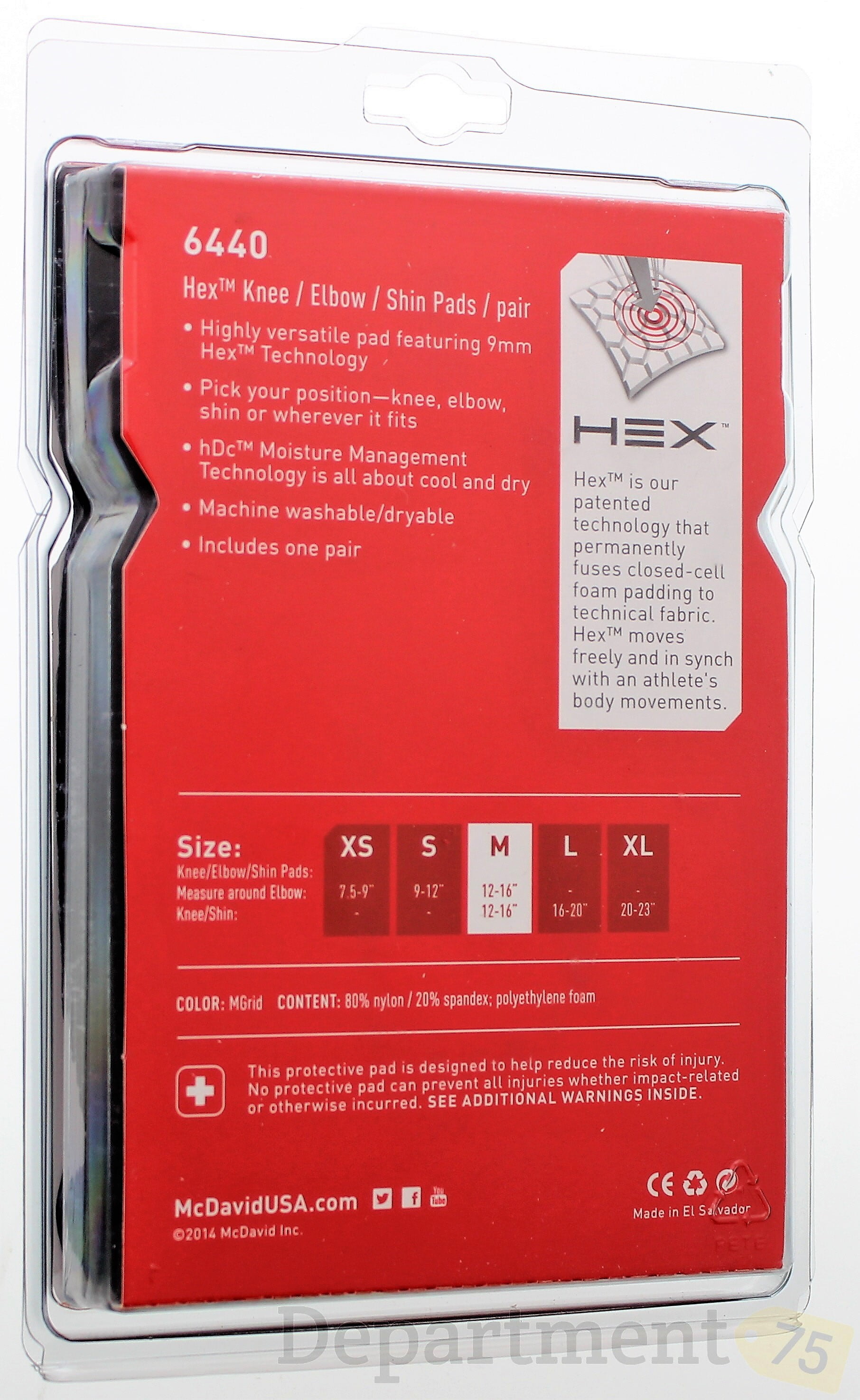 2 Prs. New McDavid HEX Protective Pads 6440 Pair Knee Elbow or Shins SZ M  Purple