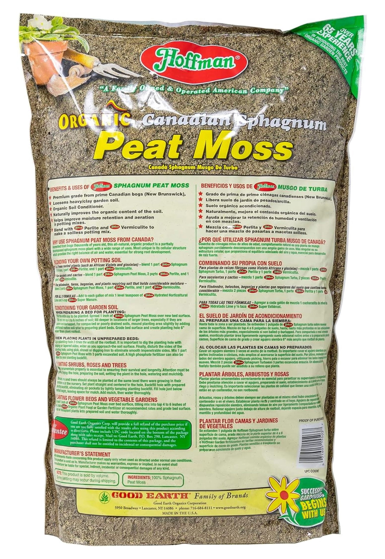 YOSITiuu 15503 Canadian Sphagnum Peat Moss, 10 Quarts (5-Pack)