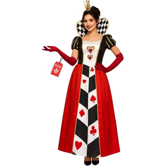 Morph Heart Queen Dress Long Costume Womens Halloween Costume For Women Red XX-Large