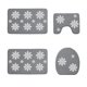 thumbnail image 2 of Alfombras de baño, alfombras para sala de estar, alfombra de área, tapete de baño, juego de 4 alfombras navideñas para baño, alfombras navideñas con copos de nieve, lavables, antideslizantes, absorben, 2 of 6
