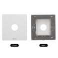 thumbnail image 3 of Ojal Pared Placa PC Decoración Pared Panel con 0.8 Pulgadas Cable Paso Única Salida Placa Montajes Blanco para Bajo-Voltaje Cables Paquete de 2, 3 of 4