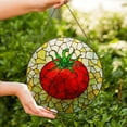 thumbnail image 5 of Tomato Stained Glass Window Hanging Garden Kitchen Suncatcher Gift for Vegetable Lover, 5 of 6