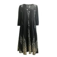 thumbnail image 4 of Pompotops Robe Chandail Décontractée Mode Femme Col Rond Manches Longues Imprimé Positionnement, 4 of 5