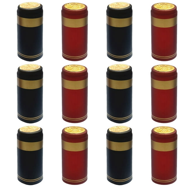 MasteelfCA 200pcs Pvc Heat Shrinkable Plastic Caps Thermal Shrinkage Films (Assorted Color)