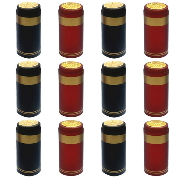 MasteelfCA 200pcs Pvc Heat Shrinkable Plastic Caps Thermal Shrinkage Films (Assorted Color)