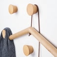 thumbnail image 1 of 4 Packs Wooden Coat Hooks Wall Mounted Single Cone Wall Hook Rack Modern Handmade Single Coat Rack Hooks Cone Beech Wooden Craft Hat Towel Rack (Yellow), 1 of 8